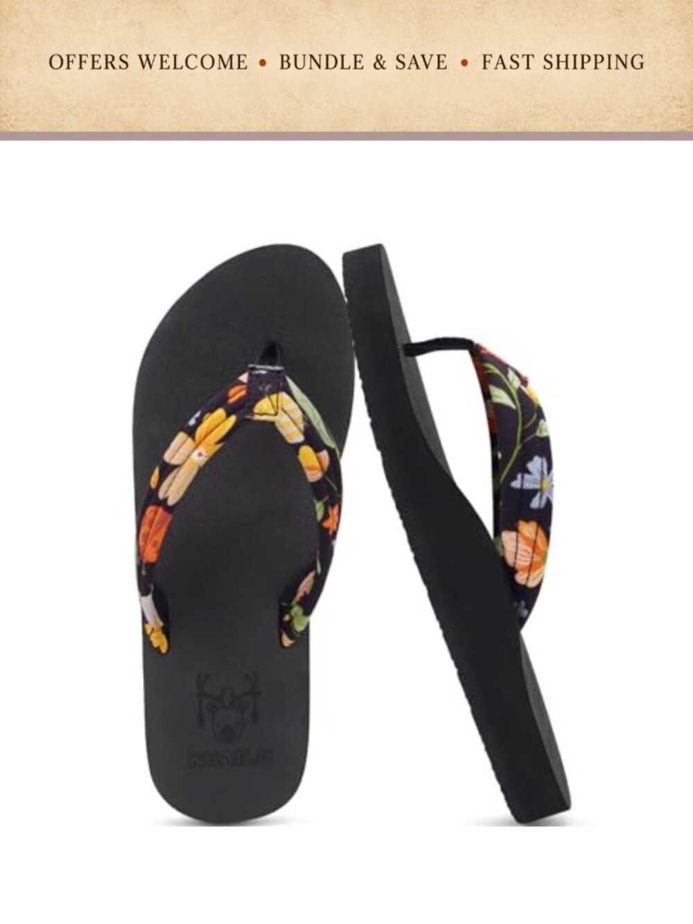 Women's Arch Support Flip Flops Memory Foam EVA Cushioned Thong Sandals